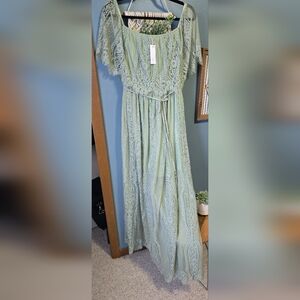 Caroline LACE max DRESS Baltic Born lace dress Light green XL